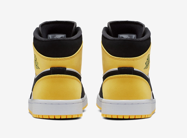 Air Jordan 1 Mid SE “Yellow Toe” 黑黄脚趾，货号：852542-071 东莞AJ售卖商